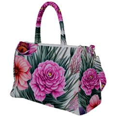 Color-infused Watercolor Flowers Duffel Travel Bag by GardenOfOphir