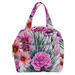 Color-infused Watercolor Flowers Boxy Hand Bag by GardenOfOphir