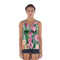 Classy Watercolor Flowers Sport Tank Top  View1