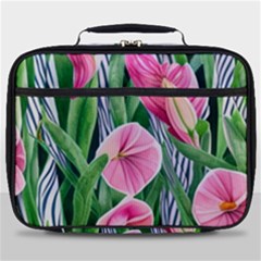 Classy Watercolor Flowers Full Print Lunch Bag by GardenOfOphir