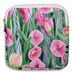 Classy Watercolor Flowers Mini Square Pouch by GardenOfOphir