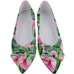 Classy Watercolor Flowers Women s Bow Heels by GardenOfOphir