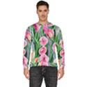 Classy Watercolor Flowers Men s Fleece Sweatshirt View1