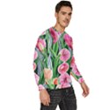 Classy Watercolor Flowers Men s Fleece Sweatshirt View3