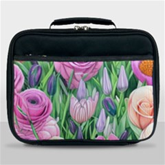 Classic Watercolor Flowers Lunch Bag by GardenOfOphir