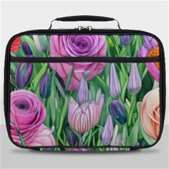 Classic Watercolor Flowers Full Print Lunch Bag by GardenOfOphir