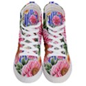 Choice Watercolor Flowers Women s Hi-Top Skate Sneakers View1