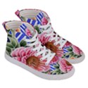 Choice Watercolor Flowers Women s Hi-Top Skate Sneakers View3