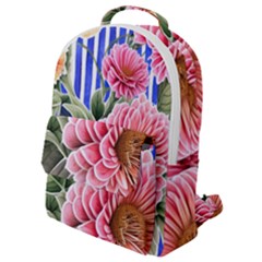 Choice Watercolor Flowers Flap Pocket Backpack (small) by GardenOfOphir