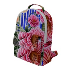 Choice Watercolor Flowers Flap Pocket Backpack (large) by GardenOfOphir