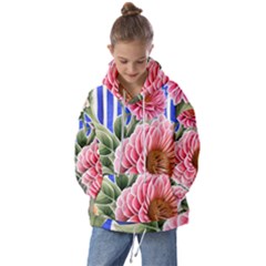 Choice Watercolor Flowers Kids  Oversized Hoodie by GardenOfOphir