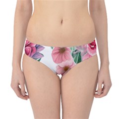 Chic Watercolor Flowers Hipster Bikini Bottoms by GardenOfOphir