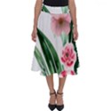 Chic Watercolor Flowers Perfect Length Midi Skirt View1