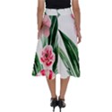 Chic Watercolor Flowers Perfect Length Midi Skirt View2