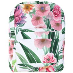 Chic Watercolor Flowers Full Print Backpack by GardenOfOphir