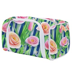 Dazzling Watercolor Flowers Toiletries Pouch by GardenOfOphir