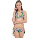 Dazzling Watercolor Flowers Tie It Up Bikini Set View1