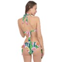 Dazzling Watercolor Flowers Tie It Up Bikini Set View2