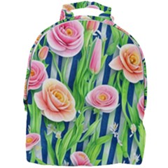 Dazzling Watercolor Flowers Mini Full Print Backpack by GardenOfOphir