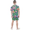 Dazzling Watercolor Flowers Men s Mesh Tee and Shorts Set View2