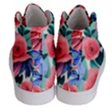 Classy Watercolor Flowers Women s Hi-Top Skate Sneakers View4