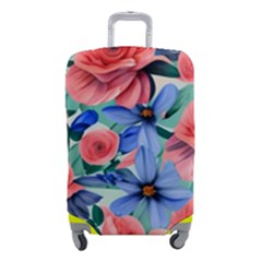 Classy Watercolor Flowers Luggage Cover (small) by GardenOfOphir