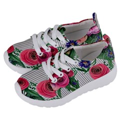 Cheerful Watercolor Flowers Kids  Lightweight Sports Shoes by GardenOfOphir