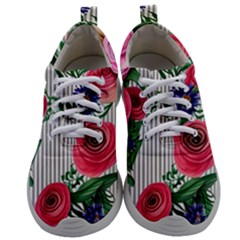 Cheerful Watercolor Flowers Mens Athletic Shoes by GardenOfOphir