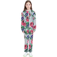 Cheerful Watercolor Flowers Kids  Tracksuit by GardenOfOphir