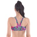 Charming Watercolor Flowers Plunge Bikini Top View2