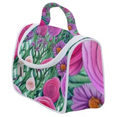 Charming Watercolor Flowers Satchel Handbag by GardenOfOphir