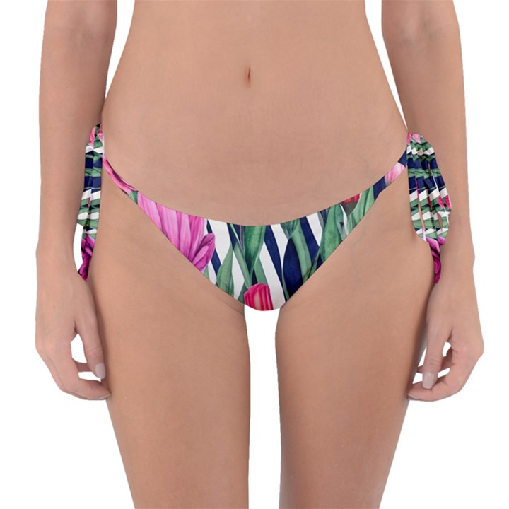 Classy Botanicals – Watercolor Flowers Botanical Reversible Bikini Bottoms