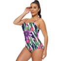 Classy Botanicals – Watercolor Flowers Botanical Retro Full Coverage Swimsuit View2