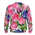 Charming Foliage – Watercolor Flowers Botanical Men s Sweatshirt View2