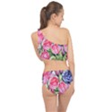 Charming Foliage – Watercolor Flowers Botanical Spliced Up Two Piece Swimsuit View2