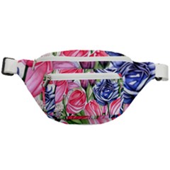 Charming Foliage – Watercolor Flowers Botanical Fanny Pack by GardenOfOphir