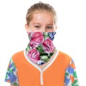 Charming Foliage – Watercolor Flowers Botanical Face Covering Bandana (Kids) View1