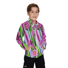 Cherished Blooms – Watercolor Flowers Botanical Kids  Windbreaker by GardenOfOphir