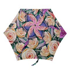 County Charm – Watercolor Flowers Botanical Mini Folding Umbrellas by GardenOfOphir