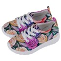 County Charm – Watercolor Flowers Botanical Kids  Lightweight Sports Shoes View2