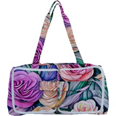 County Charm – Watercolor Flowers Botanical Multi Function Bag by GardenOfOphir