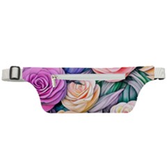 County Charm – Watercolor Flowers Botanical Active Waist Bag by GardenOfOphir