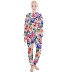 Country-chic Watercolor Flowers Women s Lounge Set by GardenOfOphir