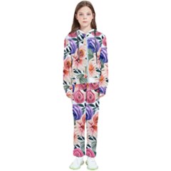 Country-chic Watercolor Flowers Kids  Tracksuit by GardenOfOphir