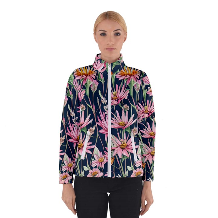 Choice And Creative Watercolor Flowers Women s Bomber Jacket