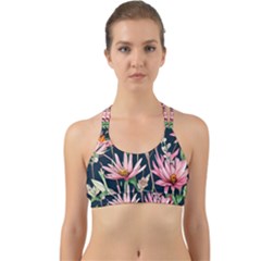 Choice And Creative Watercolor Flowers Back Web Sports Bra by GardenOfOphir