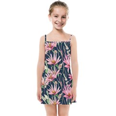 Choice And Creative Watercolor Flowers Kids  Summer Sun Dress