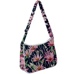 Choice And Creative Watercolor Flowers Zip Up Shoulder Bag by GardenOfOphir