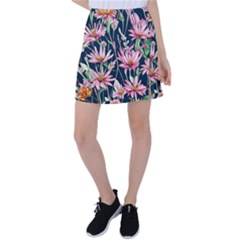 Choice And Creative Watercolor Flowers Tennis Skirt by GardenOfOphir