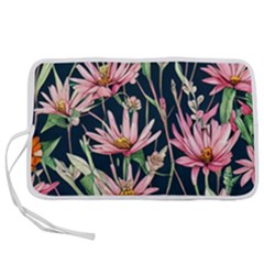 Choice And Creative Watercolor Flowers Pen Storage Case (l) by GardenOfOphir